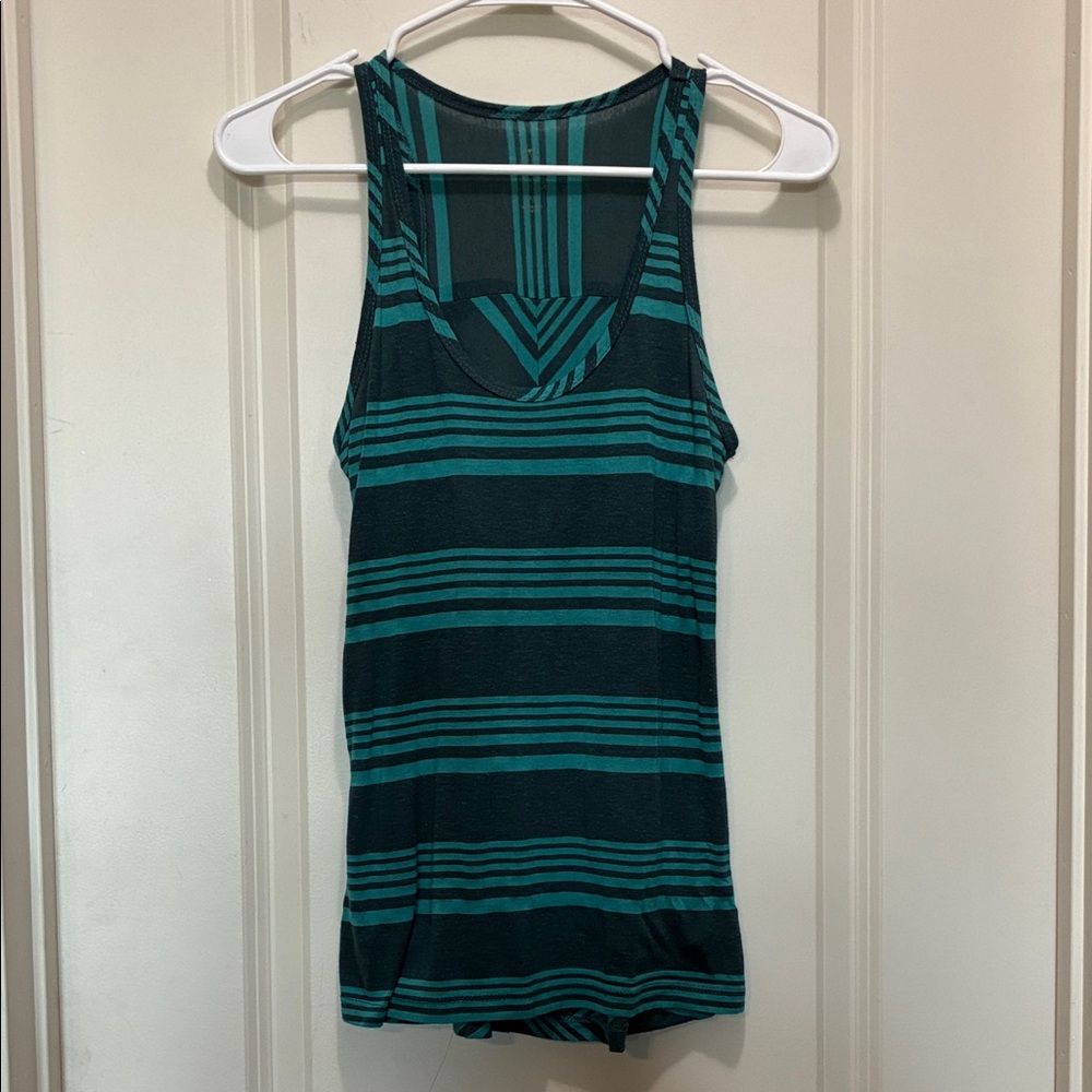 Striped Teal XS Tank Top - label is worn off